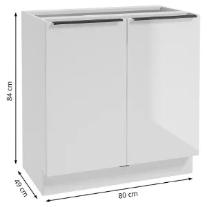 Obrazek Szafka kuchenna Basti B80 80x84x49 2D1S 4NN biała