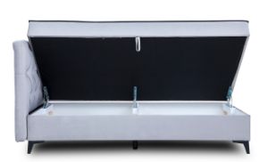 Obrazek Łóżko kontynentalne Mossa 120x200 popiel