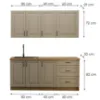 Obrazek Kuchnia Stilo Claygrey/Artisan 180cm Bez Blatu