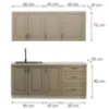 Obrazek Kuchnia Stilo Claygrey/Biały 180cm Bez Blatu