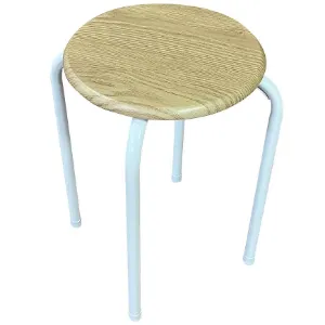 Taboret DR-N-657 Axel 10895 biały/naturalny