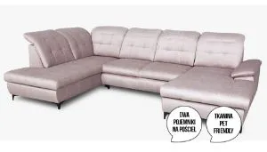 Obrazek Narożnik z funkcją spania Moderno prawy beż