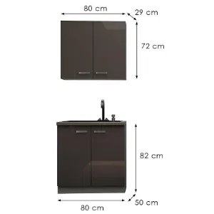Obrazek Kuchnia Grey 80cm Bez Blatu