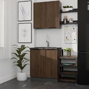 Kuchnia Monza Orzech Okapi 80cm Bez Blatu