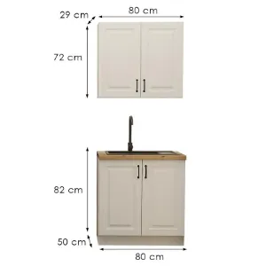 Obrazek Kuchnia Stilo Biały/Biały 80cm Bez Blatu