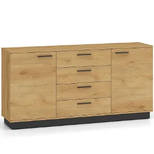 Obrazek Komoda Modesto 04 Dąb/Czarny