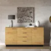 Obrazek Komoda Modesto 04 Dąb/Czarny