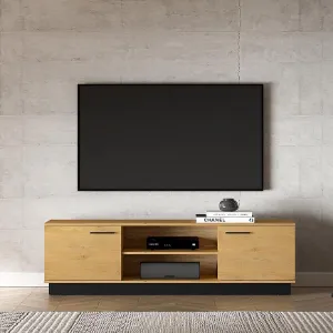 Obrazek SZAFKA RTV MODESTO 06 DĄB/CZARNY