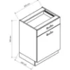 Obrazek Szafka Kuchenna Anika D60S/1 P/L grafit/grafit