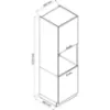 Obrazek Szafka Kuchenna Anika D 60 PK/2133 P/L grafit/grafit
