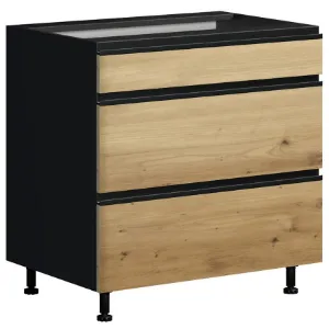 Obrazek Szafka Kuchenna Industry D80 3SZ METALBOX czarny/artisan
