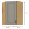 Obrazek Szafka kuchenna STILO CLAYGREY/ARTISAN 60X60 GN-90 1F (45°)