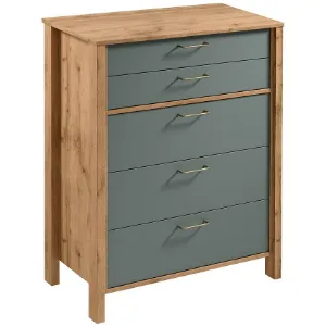 Komoda Indygo K5S dąb wotan-green