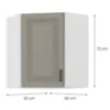 Obrazek Szafka Kuchenna Stilo Claygrey/Biały 60X60 GN-72 2F (45°)
