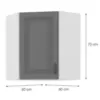 Obrazek Szafka Kuchenna Stilo Dustgrey/Biały 60X60 GN-72 2F (45°)