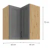 Obrazek Szafka kuchenna Stilo Dustgrey/Artisan 60X60 GN-72 2F (90°)