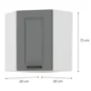 Obrazek Szafka Kuchenna Luna Dustgrey/Biały 60X60 GN-72 2F (45°)