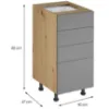 Obrazek Szafka kuchenna Langen D40S4 push beige