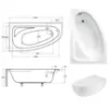 Obrazek Wanna asymetryczna Cornea 140/80 L