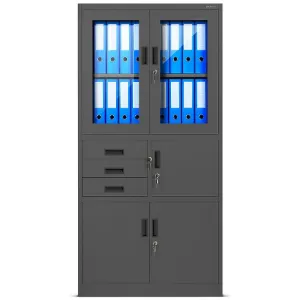Szafa biurowa Filip metalowa antracyt