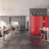 Obrazek Szafa Karol metalowa antracyt/czerwony