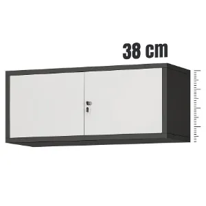 Szafka wisząca Ewa metalowa antracyt/biały