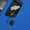 Obrazek Szafka biurowa Beata metalowa szary/niebieski