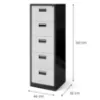 Obrazek Komoda Sara V005 metalowa antracyt/biały