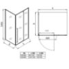 Obrazek Kabina prysznicowa prostokątna Zen 120x80x195 black