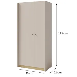 Obrazek Szafa Alessio AE3 2D Beż /Dąb