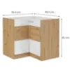 Obrazek Szafka Kuchenna Artisan Biały 90x90 Nd 2f Bb
