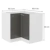 Obrazek Szafka Kuchenna Lara Grey 90x90 Nd 2f Bb