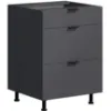 Obrazek Szafka Kuchenna Loft II D60 3SZ METALBOX grafit