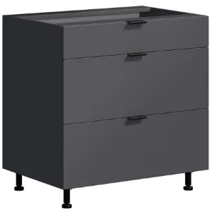 Obrazek Szafka Kuchenna LOFT II D80 3SZ METALBOX grafit