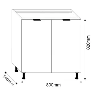 Obrazek Szafka Kuchenna LOFT II D80 grafit