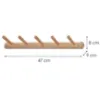 Obrazek Wieszak Drewniany Z Haczykami Gc7316-5 Naturalny