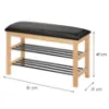 Obrazek Szafka Na Buty Z Siedziskiem Gc0835 Czarna/Naturalna
