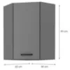 Obrazek Szafka kuchenna NESSA ANTRACYT 60X60 GN-90 1F (45°)