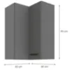 Obrazek Szafka kuchenna NESSA ANTRACYT 60X60 GN-90 2F (90°)