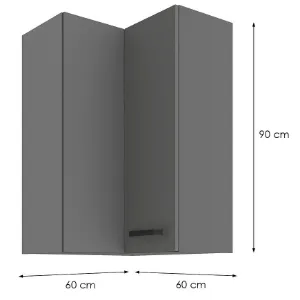 Obrazek Szafka kuchenna NESSA ANTRACYT 60X60 GN-90 2F (90°)