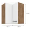 Obrazek Szafka kuchenna VIGO BIAŁY HG 60X60 GN-72 2F (90°)