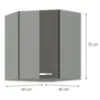 Obrazek Szafka kuchenna GREY 60X60 GN-72 2F (45°)