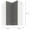 Obrazek Szafka kuchenna LARA GREY 60X60 GN-90 2F (90°)