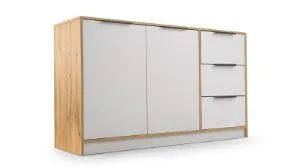 Komoda Lati 2D3S dąb wotan/kaszmirowy beż