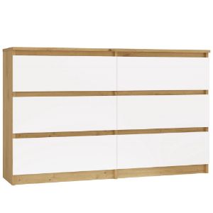 Komoda Umo P6 120 dąb artisan/biały