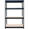 Obrazek Regał magazynowy metalowy nitowany Nero III 180x160x60 cm – 4 półki/300 kg