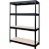 Obrazek Regał magazynowy metalowy nitowany Nero III 180x160x60 cm – 4 półki/300 kg
