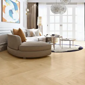 Obrazek Panele podłogowe wodoodporne jodełka Dąb Denia 8mm AC5 Herringbone WR 64111