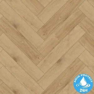 Panele podłogowe wodoodporne jodełka Dąb Benidorm 8mm AC5 Herringbone WR 64112