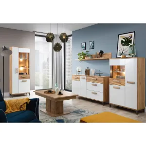 Obrazek Kredens Snobi Sb05 Dąb Craft/Biel Alpejska